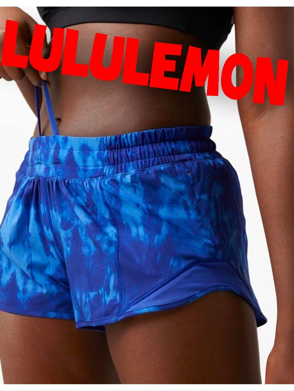 lululemon athletica Blue Tie-Dye Athletic Shorts Size 2R